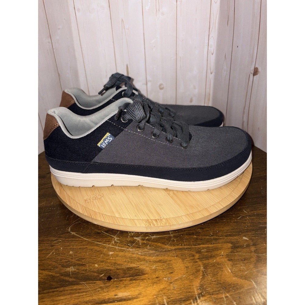 Lems Chillum Shoes Mens 8.5 Women 10 Blue Canvas Casual Low Top Lace Up Sneakers